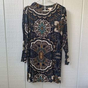 Boho long sleeve Shift Dress